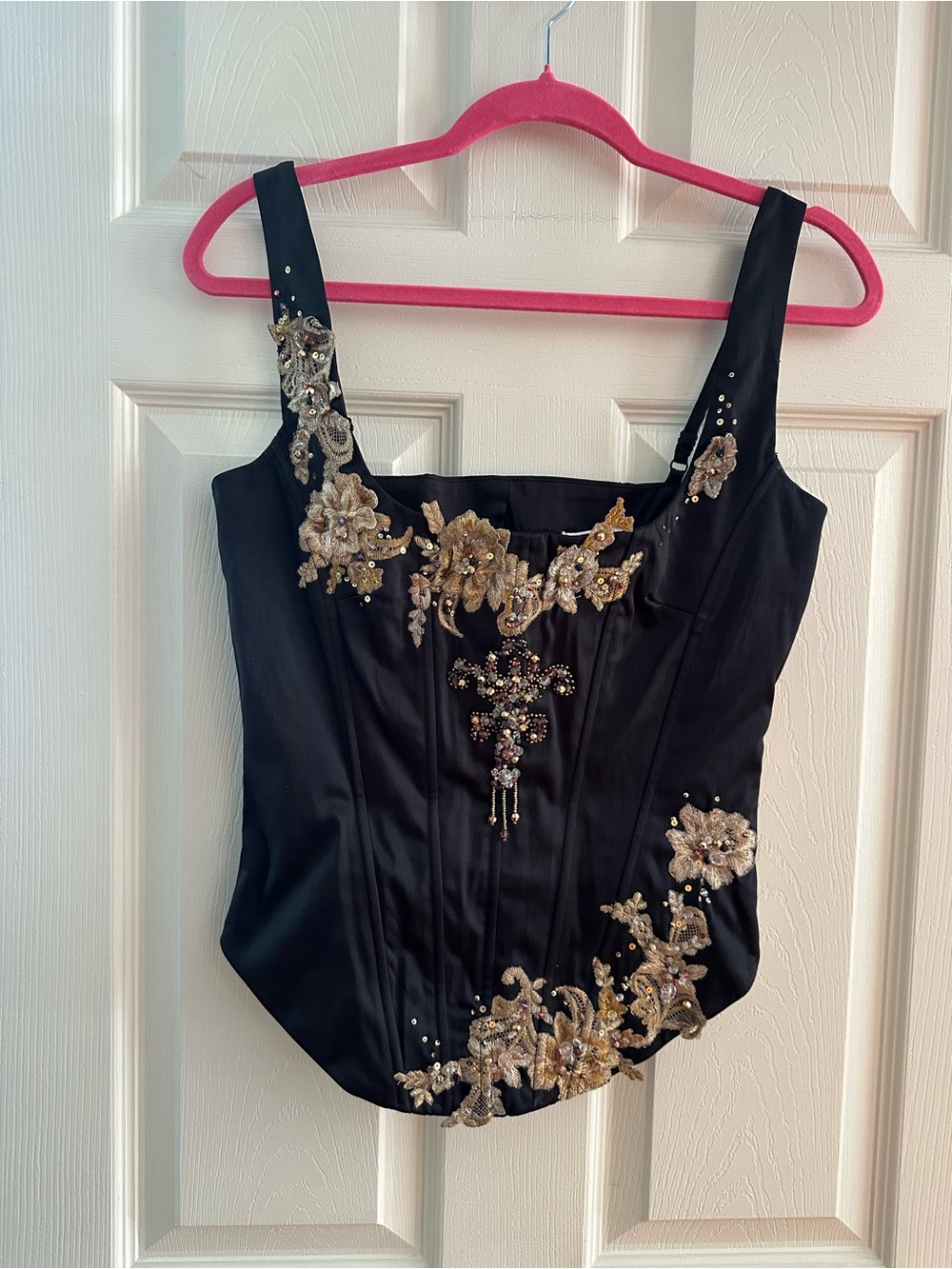 Mandalay y2k Embellished Beaded Corset Bustier Top 8
